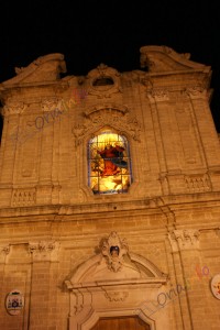 Dettaglio della facciata della Basilica Cattedrale di Oria 