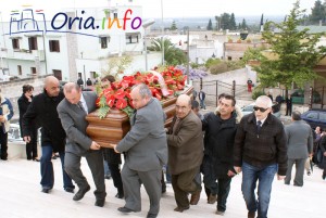 Funerali di Mario Nania ad Oria