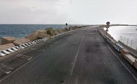 Diga di Punta Riso a Brindisi, la zona dell'impatto